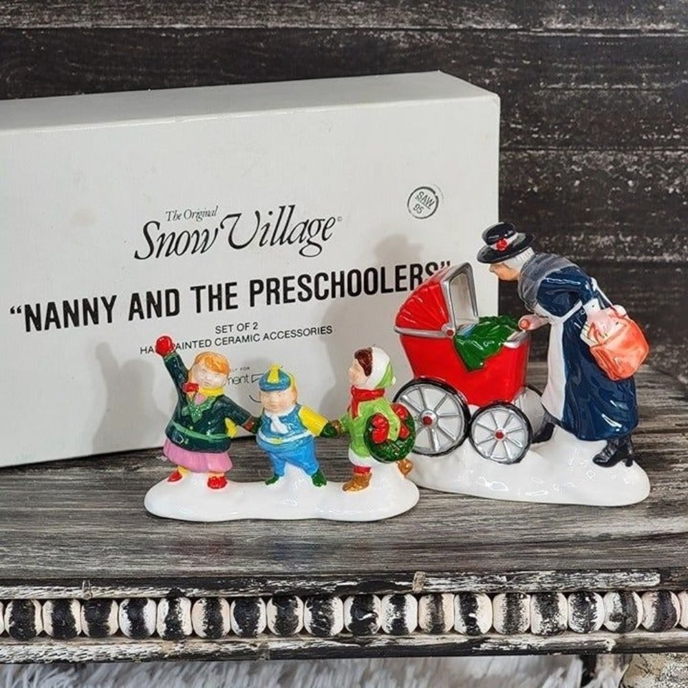 Department 56 The Original Snow Village Nanny and the Preschoolers 1994 Retired